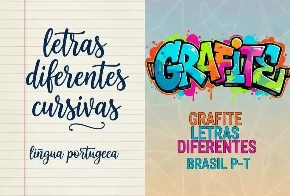 Letras Diferentes | Letras ꧁༺𝔹𝕠𝕟𝕚𝕥𝕒𝕤༻꧂ & Personalizadas 6 Exemplos de letras cursivas e estilos criativos como grafite